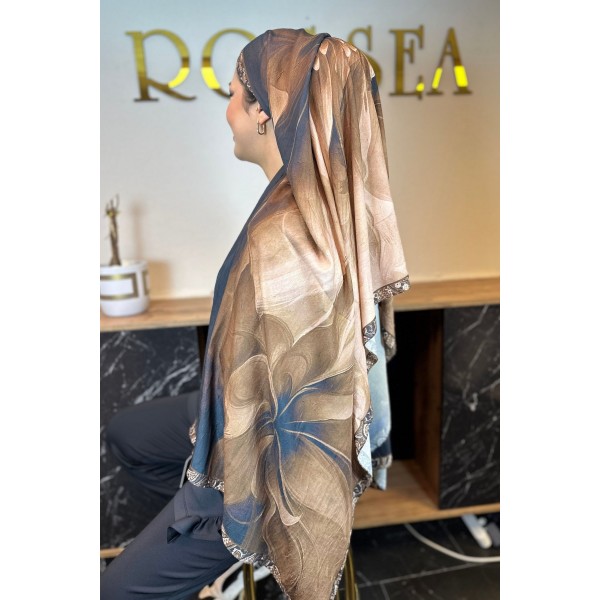 Desenli Bambu Şal 029V